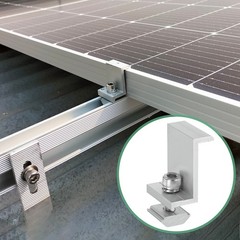 8pcs Solar Panel Mounting 45mm Z Clip Aluminum End Clamp for RVs White
