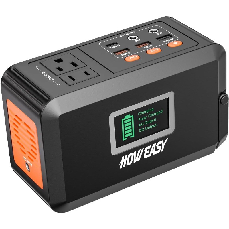 Portable Power Station,120W(240W Peak) Solar Generator | 88Wh Lithium Battery