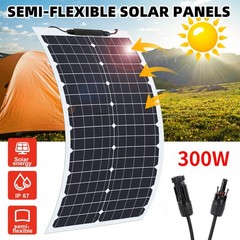 600W 300W Watt Flexible Solar Panel 12V Mono Home RV Rooftop Camping Off-Grid US