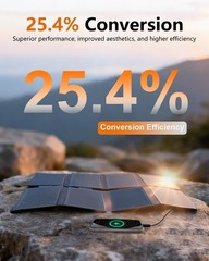 45W Portable Solar Panel, HPBC Solar Cells, 25.4% High Conversion, DC USB C &…