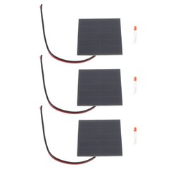3 Set Small Solar Panels 1W Monocrystalline Silicon High Efficiency DIY Y