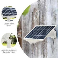 Leaf10 8W Solar Panel for Ring Outdoor Cam, Stick Up Cam & Spotlight Cam White