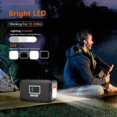 Portable Power Station 120W Solar Generator | 88Wh Lithium Battery, AC/DC/USB, L