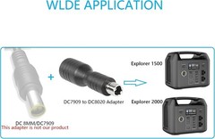 DC7909 Female to DC8020 Male Adapter for Solar Power Station Explorer