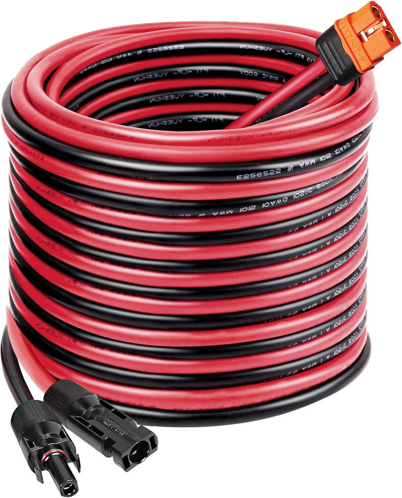 Solar to Xt60I Cable 10AWG 35FT Solar Panel to Xt60I Adapter Connector Xt60I-F E