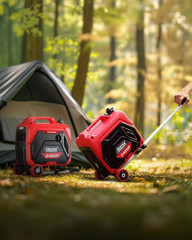 Portable Generator Wheel Kit with Telescopic Handle & Never-Flat Tires
