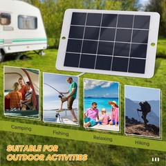 3W 5V Portable Waterproof Solar Charger For Camping Phones Outdoor Devices