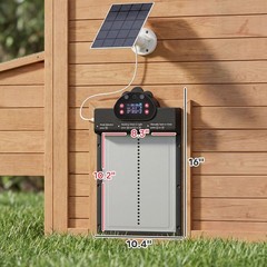 2K HD AI Camera Automatic Chicken Coop Door with APP Remote Control, WiFi Solar
