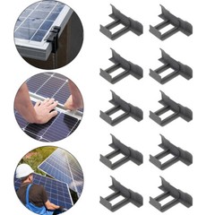 1-60PCS Photovoltaic Panel Water Guide & Mud Clamp Solar Panel Water Drain Clips