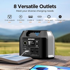 SinKeu Solar Generator 300W 256Wh with 40W Solar Panel LiFePO4