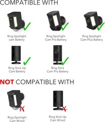 Solar Panel Compatible with Ring Spotlight Cam Plus/Pro/Battery, and Ring Stick