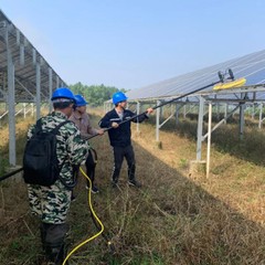 Solar Panel Cleaning Machine Double Head Retractable Photovoltaic Panels Brush