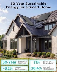 00W TÜV Certification Solar Panel, N-Type6BB 25.8% Efficiency |00 Watt 1 100W