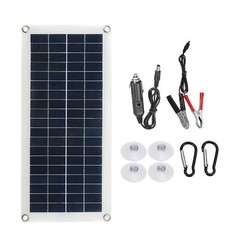 Portable Solar Panel 18V 20W Dual USB Port + DC5521 Clamp Y9I2