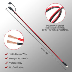 DC 8Mm Male to SAE Connector Adapter 14AWG 6Ft Cable Wire Compatible with Explor