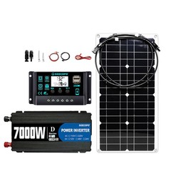 SOECOPO 7000W Solar System Kit,100A Controller, 12V DC to 110V/220V