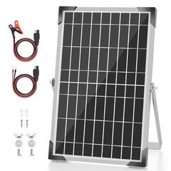 Solar Battery Trickle Charger: 10 Watt 12V Solar Panel Maintainer for Car Boa…