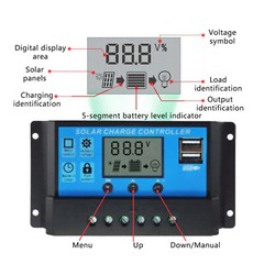 100A 12V Battery Charger 300 Watts Solar Panel Kit with Controller Caravan Boat