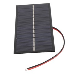 2pcs Solar Panel with Cable 1W 6V Polycrystalline Silicon Solar Charging Panel