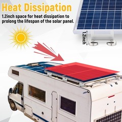 4 Pack 1200 Lbs No Drill Magnetic Solar Panel Mount Bracket Solar Panel Mount…