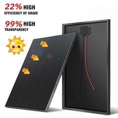 12V 60W Watt Monocrystalline Solar Panel 22% High Efficiency RV Home Roof Boat