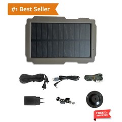Trail Camera Solar Panel, Rechargeable Solar Charger for Camera, 6V-12V Outdo…