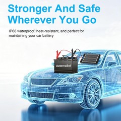 7.5W Solar Car Battery Charger 12V Portable Waterproof Solar Panel T39-10