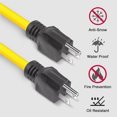 Outdoor Extension Cord 5-15P Male To Male Flame Retardant Cable Power Cord