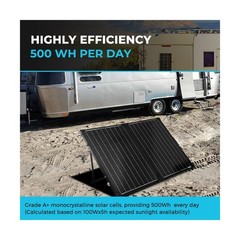 Renogy 100W Portable Solar Panel, 25% High Efficiency Solar Panel Kit with 20…