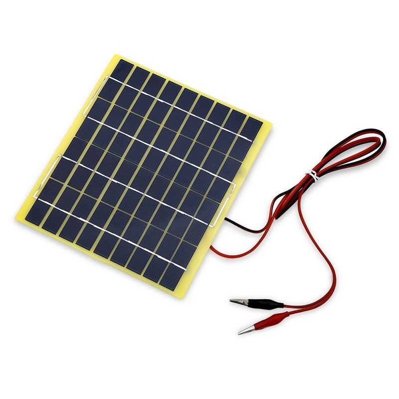 5W Solar Panel Battery Charger System Maintainer For Emergency Lights/Water Pump