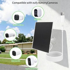 4W Solar Panel for Security Camera,Type C&Micro Solar Panel Charger for Recha…
