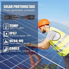 100PCS/50 Pairs Solar Connectors M-C-4 Male/Female IP67 Waterproof Solar Pane…