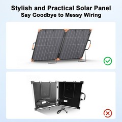 MHPOWOS 100W 200W Portable Solar Charger IP68 Waterproof for Outdoor Marine