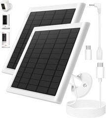 8W Solar Panel for Ring Camera, 2-Pack Solar Panel Charger Compatible with Ring
