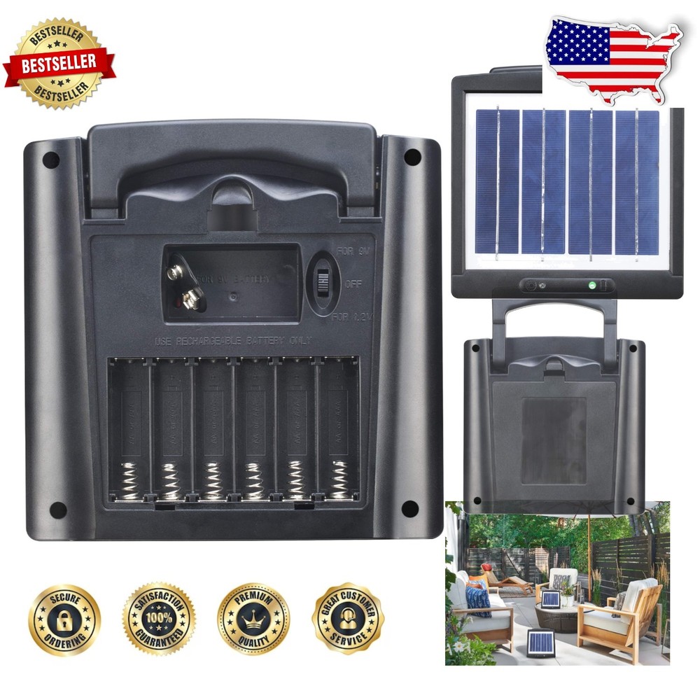 Durable Solar AA AAA 9V Battery Charger 2W Panel LED Indicators Portable