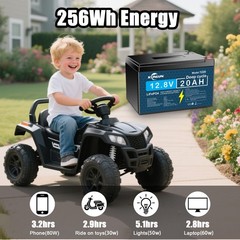 KUNLUN 12V 20Ah LiFePO4 Lithium Iron Battery Deep Cycle Rechargeable Battery US