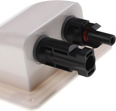 Dual Cable Entry Housing Waterproof UV Resistant For Solar RV Boat Camper White