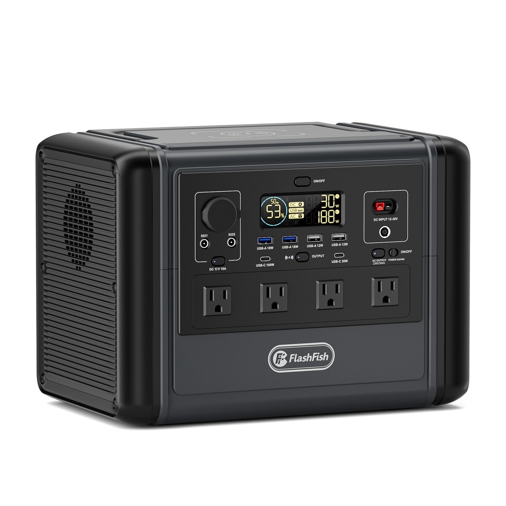 Flashfish T1200S Solar Generator 1200W 240000mAh Optional With Solar Panel 100W