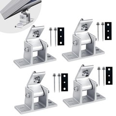 4PCS Solar Panel Mounts – Adjustable Brackets for RV & Flat Roofs, Tilt Angle…