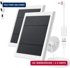 Solar Panel for Ring Camera, 2 Pack 4W Solar Charger Compatible with Rings Spotl