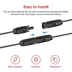 10FT 12AWG Solar Connector to XT60i Adapter Cable for Portable Power Station