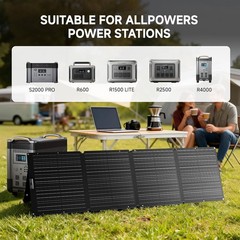 ALLPOWERS 200W Portable Monocrystalline Solar Panel Fast charging