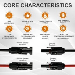 Y Branch Solar Panel Connectors – Durable Plug Tool Kit for Efficient Energy