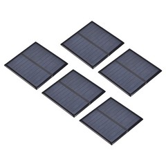 5Pcs 5.5V 0.55W 100mA Mini Polycrystalline Solar Panel 2.8×2.8″/70x70mm