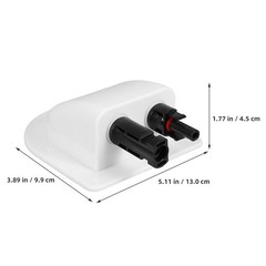 2 Pcs ABS Solar Cable Entry Gland Dual Wire Entry Housing For Solar Panel Wiring