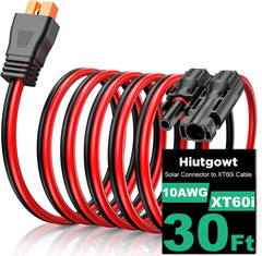 10AWG Xt60I Solar Cable 30FT, Solar to Xt60I Cable 3 10 15 20 25 40 50FT, Solar