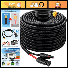 50FT 10AWG Solar Connector to XT60 Adapter Cable for Solar Panel & Battery