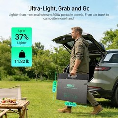 Ultra-Light Portable Solar Panel for Power Station & Solar Generator, 25% 200W
