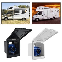 External Waterproof 16A Mains Socket for RV Trailers Campers IP44 Protection