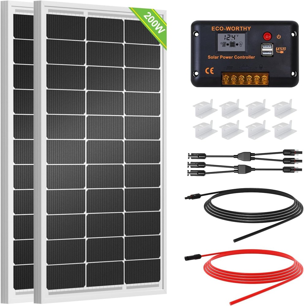 ECO WORTHY 200W Monocrystalline Solar Kit